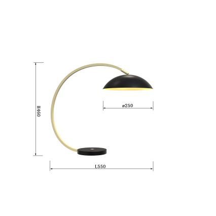 Wofi 8001-104 - LED Jutiklinis pritemdomas stalinis šviestuvas ROSCOFF LED/10,5W/230V juoda/auksas