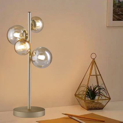 Wofi 8014.04.14.9000 - LED Stalinė lempa VILLA 4xG9/3W/230V auksinė