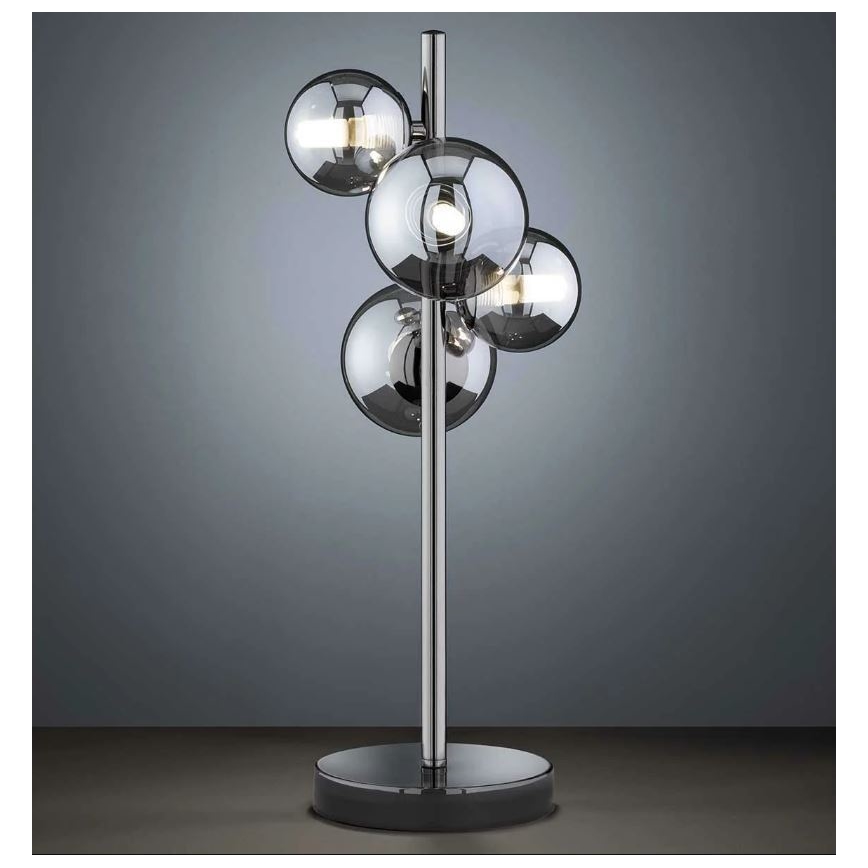 Wofi 8014.04.24.9000 – LED Stalinė lempa VILLA 4xG9/3W/230V juoda