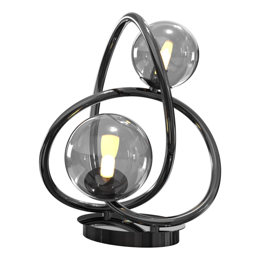Wofi 8014-205 - LED stalinis šviestuvas NANCY 2xG9/3,5W/230V juoda/blizgus chromas