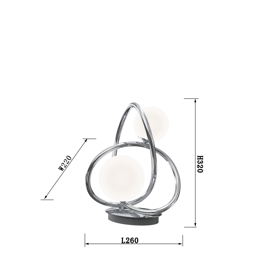 Wofi 8014-207 - LED stalinis šviestuvas NANCY 2xG9/3,5W/230V blizgus chromas