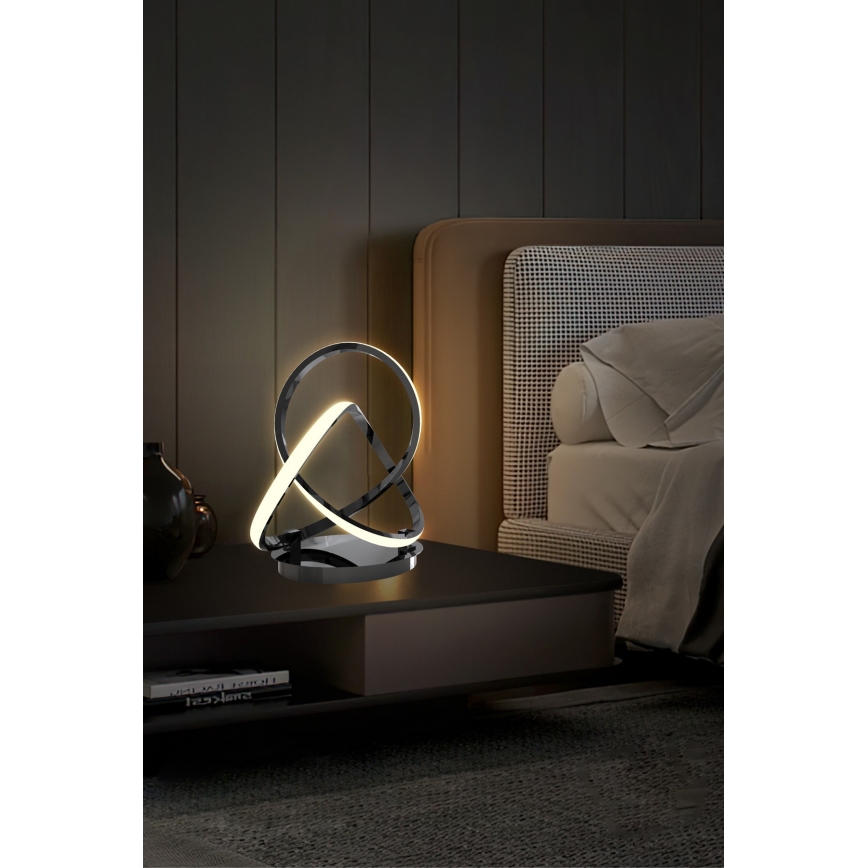 Wofi 8134-105 - LED Jutiklinis pritemdomas stalinis šviestuvas INDIGO LED/10,5W/230V juoda/blizgus chromas