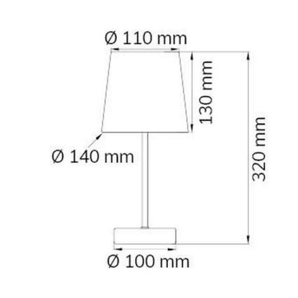 Wofi 832401060000 - Stalinis šviestuvas CESENA 1xE14/42W/230V balta