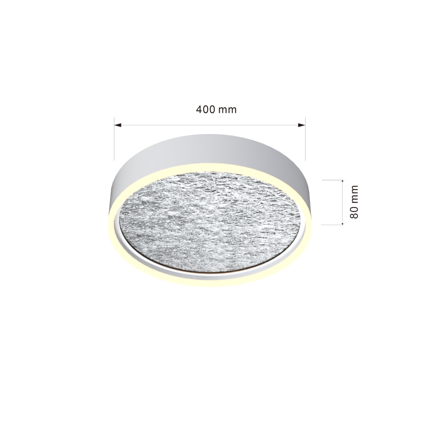 Wofi 9002-103M - LED Pritemdomas lubinis šviestuvas BORDEAUX LED/37W/230V sidabras