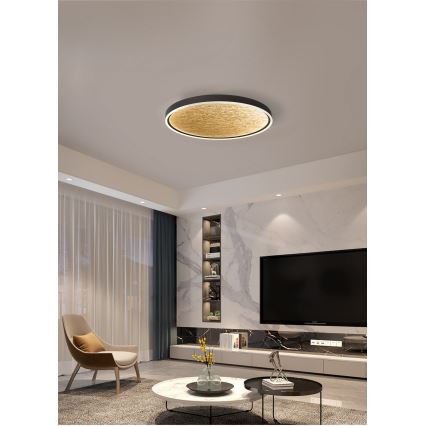 Wofi 9002-104L - LED Pritemdomas lubinis šviestuvas BORDEAUX LED/60W/230V juoda/auksas