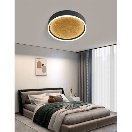 Wofi 9002-104M - LED Reguliuojamas lubų šviestuvas BORDEAUX LED/37W/230V juoda/auksinė