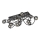 Wofi 9014-1205 - LED Ant pagrindo montuojamas sietynas NANCY 12xG9/3,5W/230V juoda/blizgus chromas