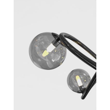 Wofi 9014-1205 - LED Ant pagrindo montuojamas sietynas NANCY 12xG9/3,5W/230V juoda/blizgus chromas