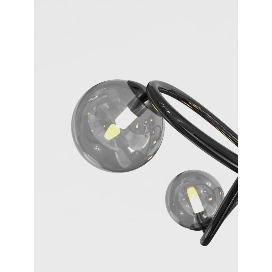Wofi 9014-1205 - LED Ant pagrindo montuojamas sietynas NANCY 12xG9/3,5W/230V juoda/blizgus chromas