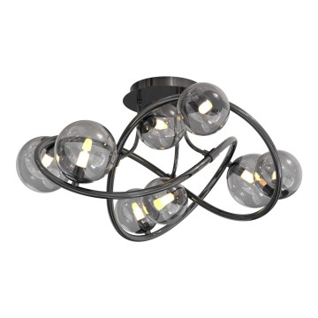 Wofi 9014-805 - LED Ant pagrindo montuojamas sietynas NANCY 8xG9/3,5W/230V juoda/blizgus chromas