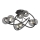 Wofi 9014-805 - LED Ant pagrindo montuojamas sietynas NANCY 8xG9/3,5W/230V juoda/blizgus chromas