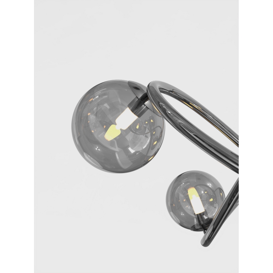 Wofi 9014-805 - LED Ant pagrindo montuojamas sietynas NANCY 8xG9/3,5W/230V juoda/blizgus chromas