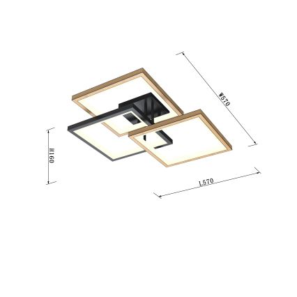 Wofi 9022-306S - LED Pritemdomas lubinis šviestuvas MATERA LED/40W/230V