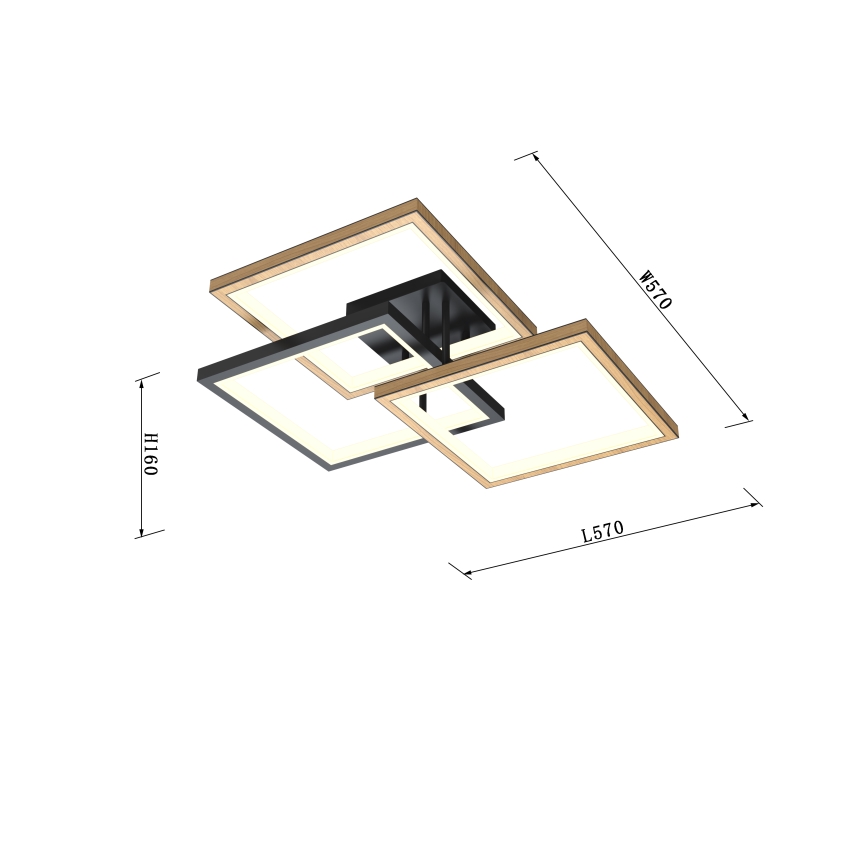 Wofi 9022-306S - LED Pritemdomas lubinis šviestuvas MATERA LED/40W/230V