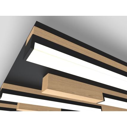 Wofi 9031-506L - LED reguliuojamas lubų šviestuvas PALERMO LED/57W/230V kaučiukmedis