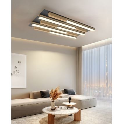 Wofi 9031-506S - LED reguliuojamas lubų šviestuvas PALERMO LED/34W/230V kaučiukmedis