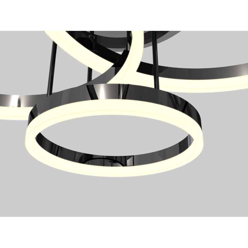Wofi 9049-405 - LED Pritemdomas tvirtinamas sietynas PERPIGNAN LED/51W/230V juoda/blizgus chromas