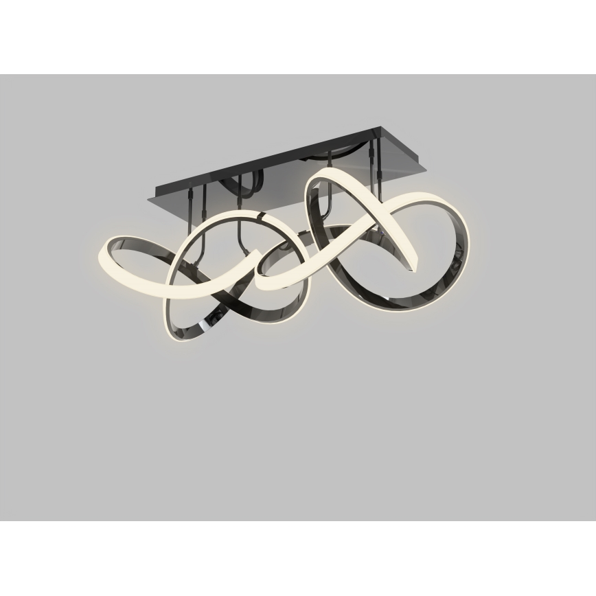 Wofi 9134-205 - LED reguliuojamas paviršinis šviestuvas INDIGO LED/64W/230V juodas/blizgus chromas