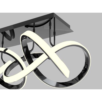 Wofi 9134-205 - LED reguliuojamas paviršinis šviestuvas INDIGO LED/64W/230V juodas/blizgus chromas