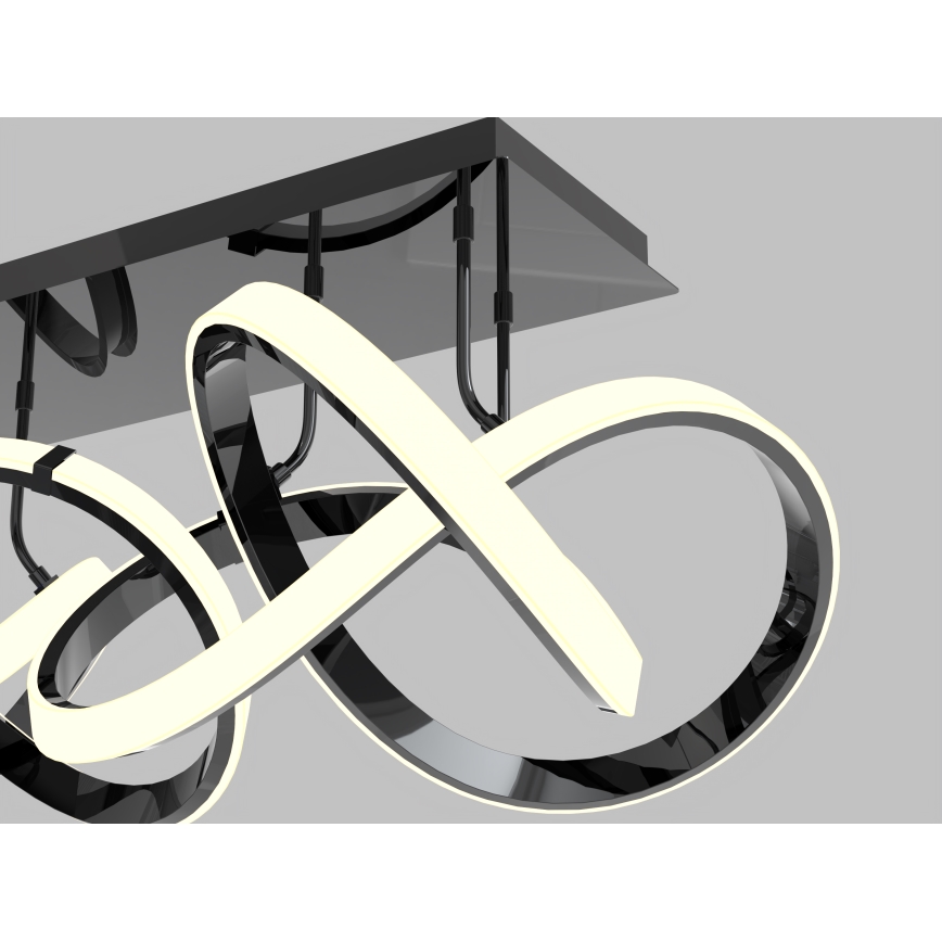 Wofi 9134-205 - LED reguliuojamas paviršinis šviestuvas INDIGO LED/64W/230V juodas/blizgus chromas