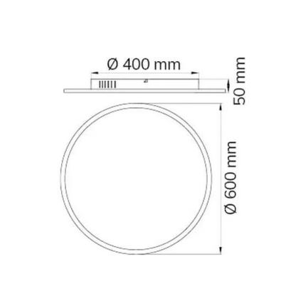 Wofi 9457.01.70.9600 - LED Pritemdomas lubinis šviestuvas LINOX LED/34W/230V 3000-6000K + nuotolinio valdymo pultas