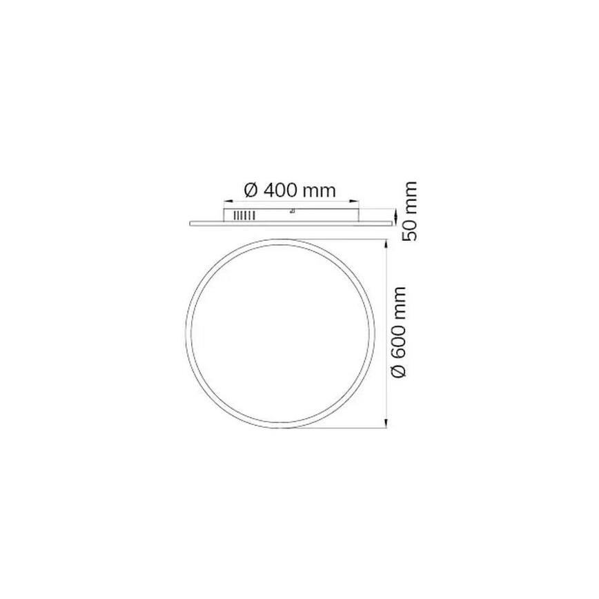 Wofi 9457.01.70.9600 - LED Pritemdomas lubinis šviestuvas LINOX LED/34W/230V 3000-6000K + nuotolinio valdymo pultas