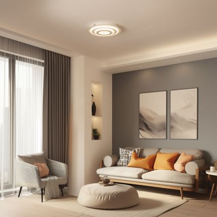 Wofi 9464.01.06.9000 - LED lubinis šviestuvas FLYNN LED/25W/230V skersmuo 60 cm balta