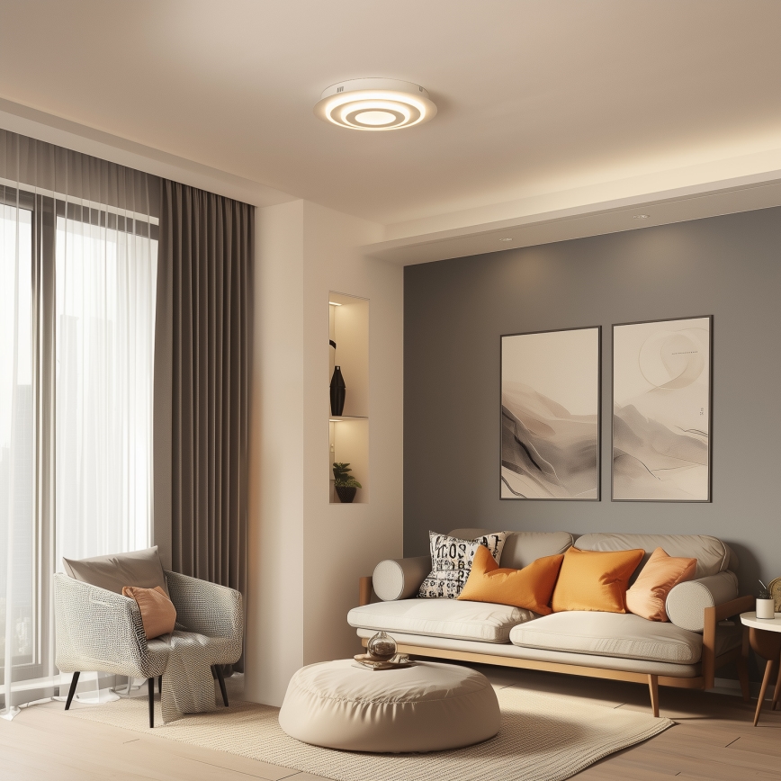 Wofi 9464.01.06.9000 - LED lubinis šviestuvas FLYNN LED/25W/230V skersmuo 60 cm balta