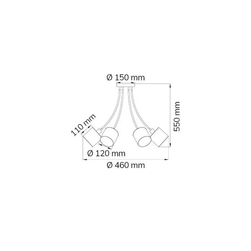 Wofi 9609.06.10.9000 - Sietynas ant stulpo CHARME 6xE14/40W/230V