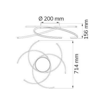 Wofi - LED lubinis šviestuvas JULS LED/24W/230V