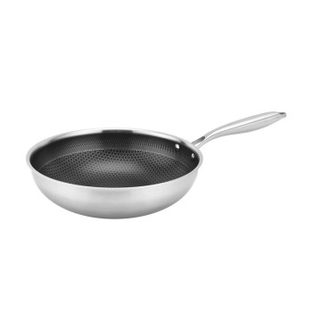 Wok keptuvė KITCHISIMO 28 cm, nerūdijančio plieno