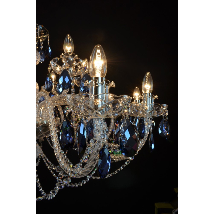 Wranovsky JWZ166182231 - Krištolinis sietynas ant grandinės OCEAN 18xE14/40W/230V