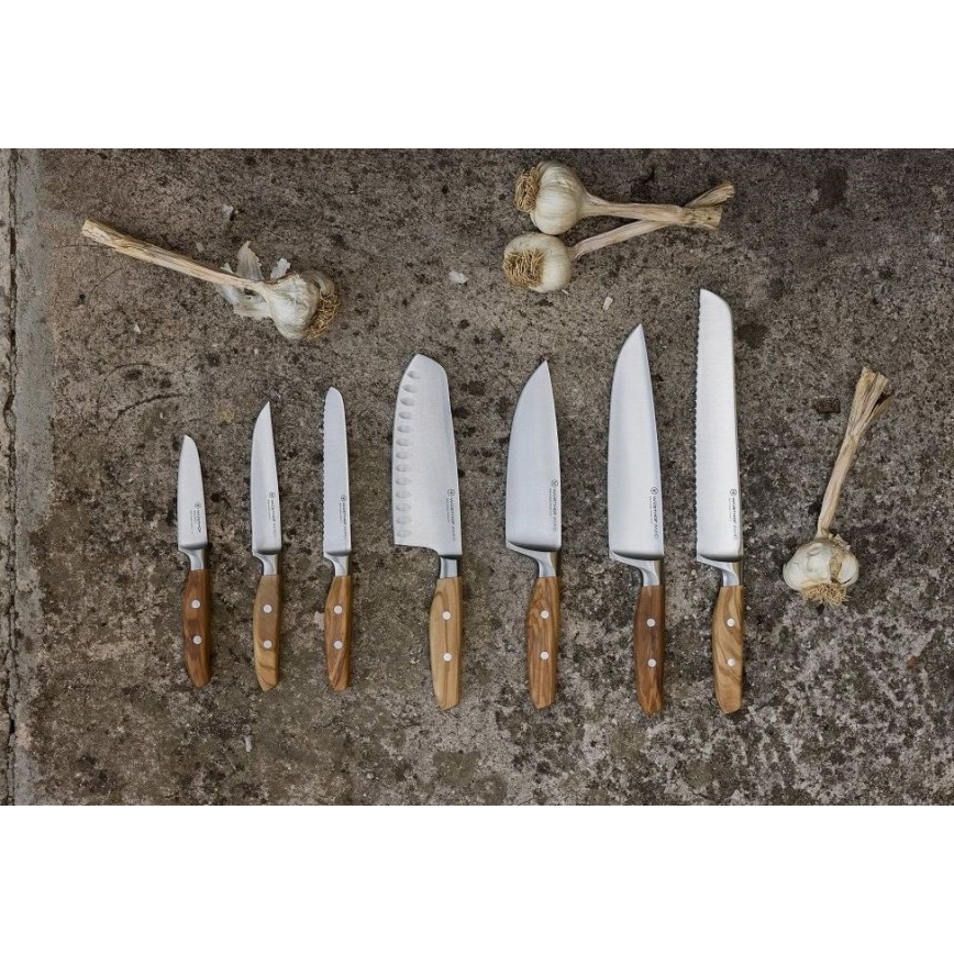 Wüsthof - Virtuvės peilis santoku AMICI 17 cm alyvmedžio