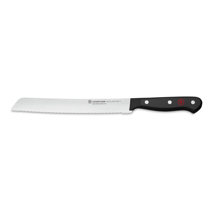 Wüsthof - Virtuvinis duonos peilis GOURMET 20 cm juodas