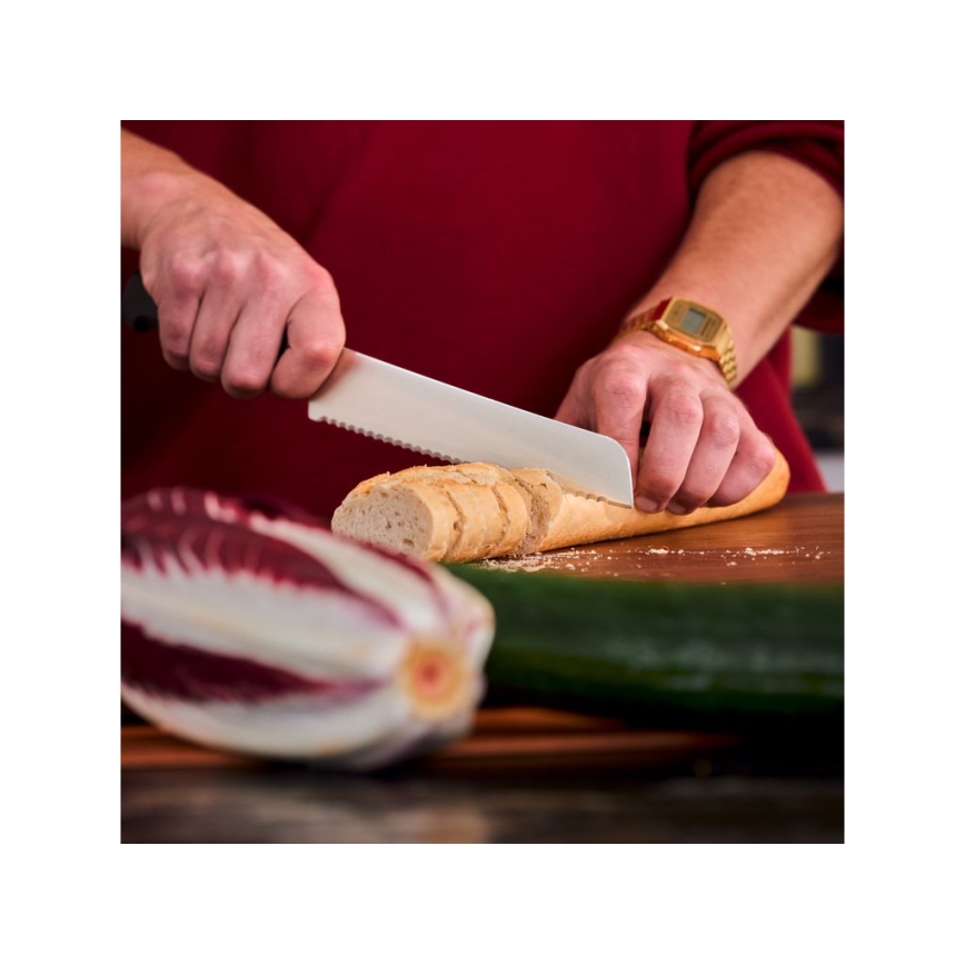 Wüsthof - Virtuvinis duonos peilis PARTNER 20 cm juodas