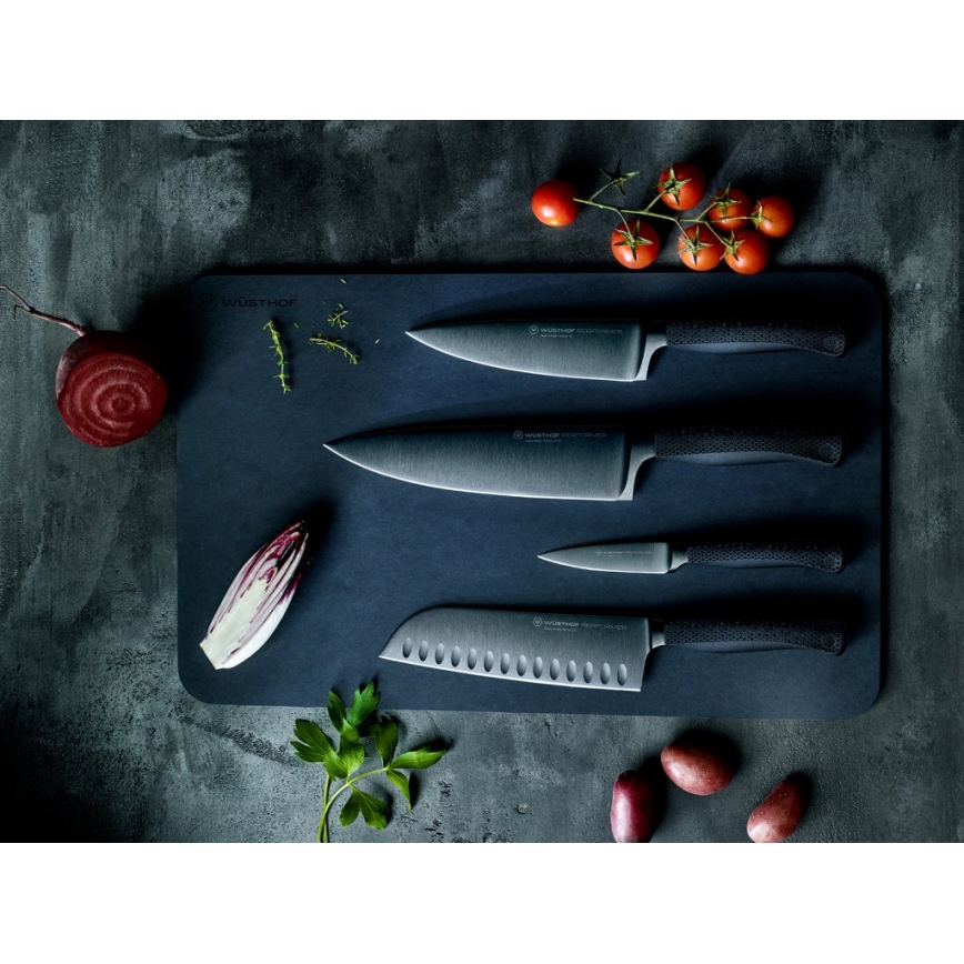 Wüsthof - Virtuvinis peilis santoku PERFORMER 17 cm juodas