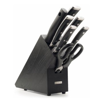 Wüsthof - Virtuvinių peilių komplektas stove CLASSIC IKON 8 vnt. uosio/juoda
