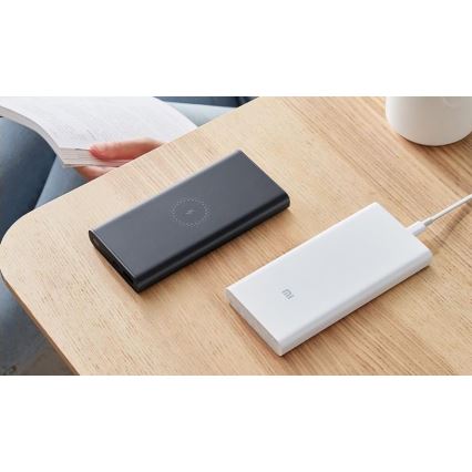 Xiaomi - Power Bank su belaidžiu įkrovimu 10000 mAh baltas