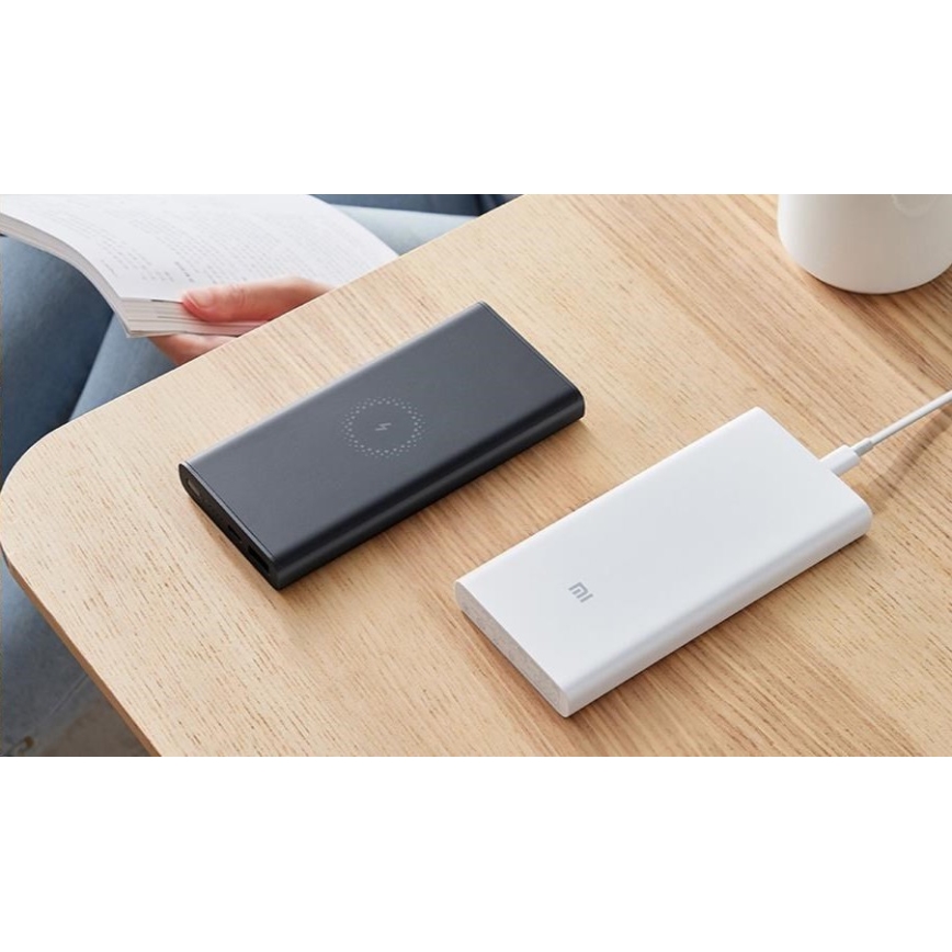 Xiaomi - Power Bank su belaidžiu įkrovimu 10000 mAh baltas