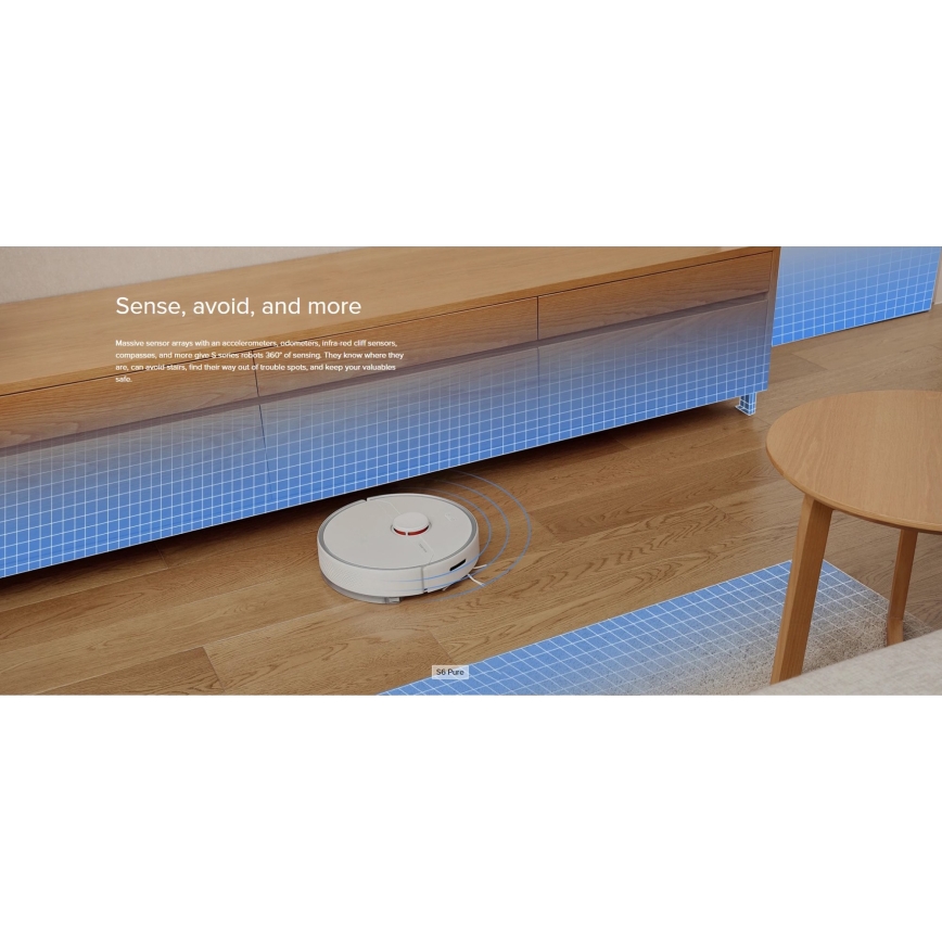 Xiaomi - Protingas robotas dulkių siurblys ROBOROCK S6 Pure 58W Wi-Fi baltas