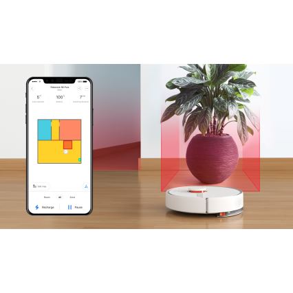 Xiaomi - Protingas robotas dulkių siurblys ROBOROCK S6 Pure 58W Wi-Fi baltas