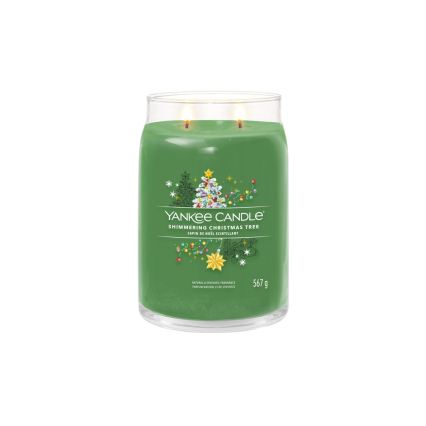 Yankee Candle - Didelė kvapni žvakė SHIMMERING CHRISTMAS TREE 567g 60-90 val.