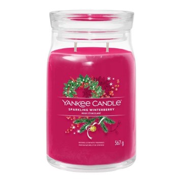 Yankee Candle - Kvapnioji žvakė SPARKLING WINTERBERRY didelė 567g 60-90 val.