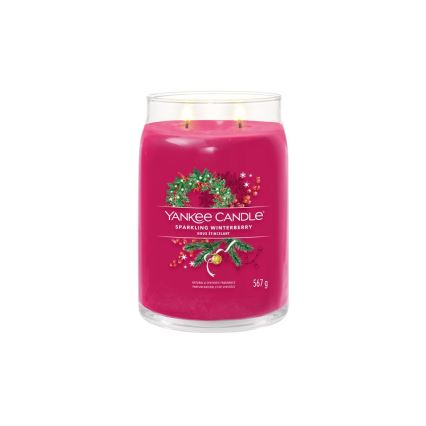 Yankee Candle - Kvapnioji žvakė SPARKLING WINTERBERRY didelė 567g 60-90 val.
