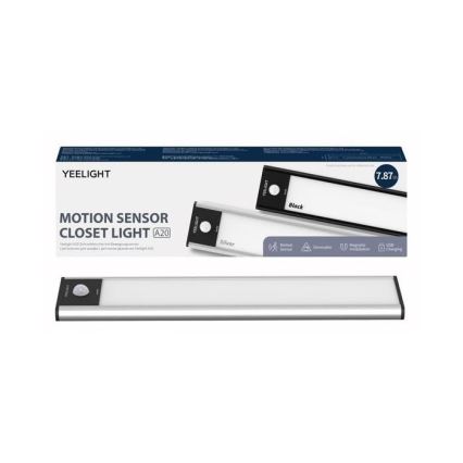 Yeelight - LED Pritemdomas įkraunamas baldų apšvietimas su jutikliu LED/1,8W/1100 mAh 2700K 20 cm sidabras