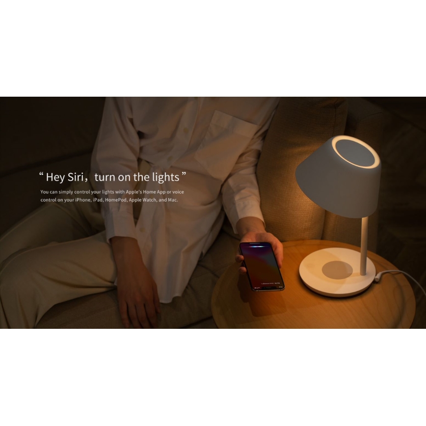 Yeelight - LED Reguliuojamas stalinis šviestuvas su belaidžiu įkrovimu Staria Bedside Lamp Pro LED/20W/230V Wi-Fi