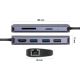 Yenkee – kelių prievadų adapteris 8in1 USB-C