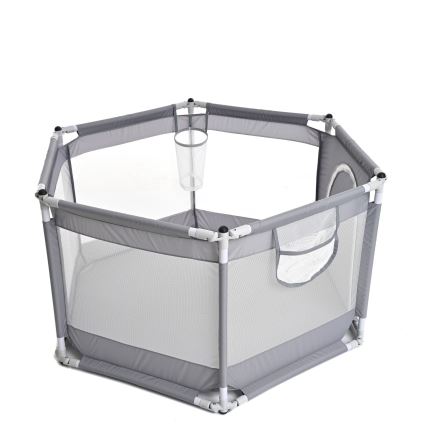Žaidimų aptvaras 120 cm pilkas