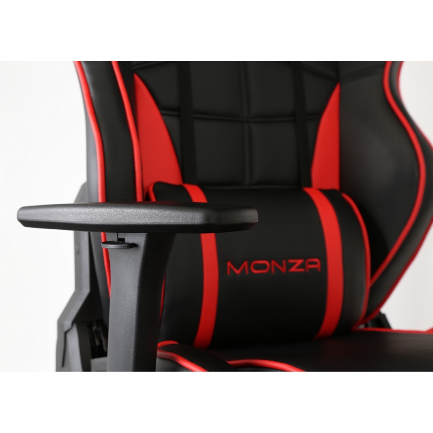 Žaidimų kėdė VARR Monza juoda/raudona