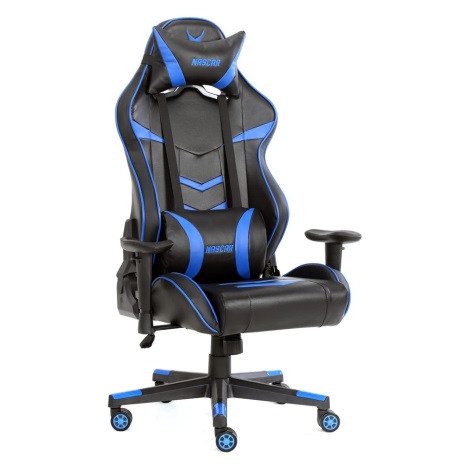 Žaidimų kėdė VARR Nascar juoda/mėlyna
